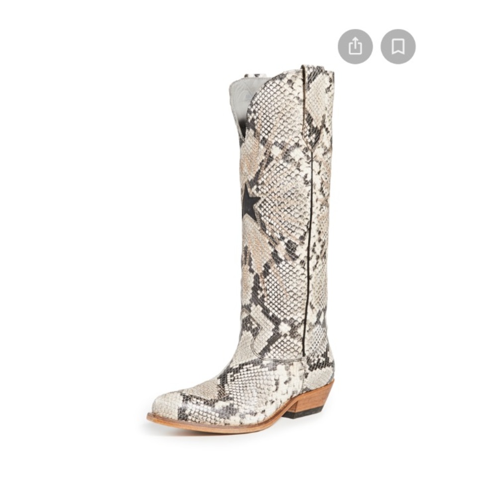 Golden Goose Snake Print Wish Star Boot